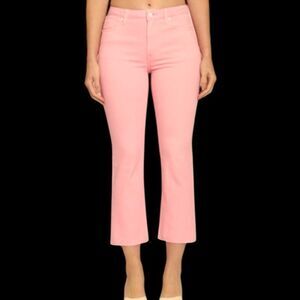 Juniors Eunina Emery Barbie pink high rise cropped bootcut jeans NWT size 5/27